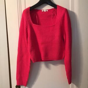 Steve Madden Kia cropped ribbed sweater